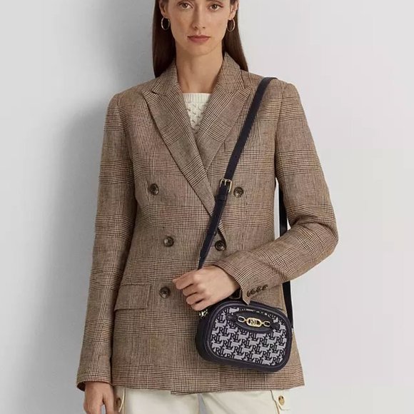 Lauren Ralph Lauren Monogram Medium Jordynn Crossbody Bag - Picture 2 of 7